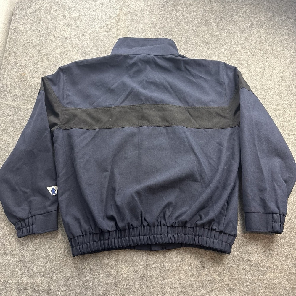 VTG Workrite FR Jacket Mens Large Navy Nomex IIIA Soft Full Zip Workwear USA - Picture 2 of 10